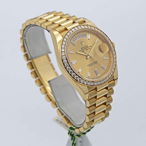 41Px1+-kFmL Diamond Bezel Rolex Day-Date 40 President Yellow Watch