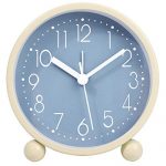 4 Inch Simple Stylish Small Analog Alarm Clock with Night Light