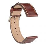 WOCCI 18mm Watch Band,Sports Style Full Grain Leather
