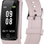Willful Waterproof Pedometer Fitness Watch with Step and Calorie Tracker - Non-Bluetooth, No App Required - Ideal for Kids, Parents, Men, and Women (Pink)