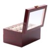 Nisorpa Wood Watch Box 20 Slots Glass Top Mens
