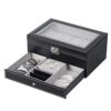 NEX Watch Case Organizer, Double-Layer Watch Box