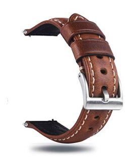 Quick Release Retro Leather Watch Band