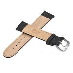 Black Calf Skin Leather Watch Band 18mm