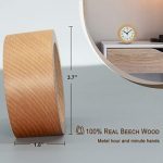 Round Wooden Alarm Clock with Arabic Numerals