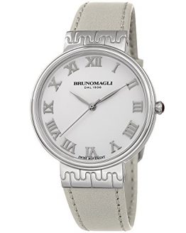 Bruno Magli White Italian Leather Strap Watch