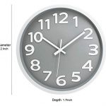 Modern Simple Wall Clock Non-Ticking Big Numbers