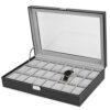 Watch Box, 24 Slots Mens Watch Organizer