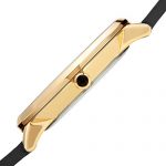 Bruno Magli Unique Black and Brown Italian Leather Dial Strap Watch