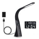 LED Desk Lamp with Smart Features(Clock,Alarm,Date,Temperature)