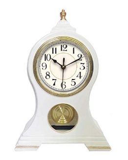 Beesealy Mantel Clock, Table Clock, Silent Non-Ticking Mantel Clock