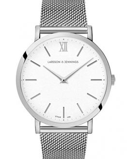 Larsson Jennings 40mm Satin White dial and Silver