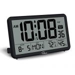 WallarGe Digital Wall Clock, Autoset Desk Alarm Clock