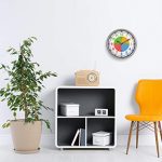 Colorful Kids Wall Clock Teaching Time Telling Silent Non-Ticking