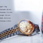 BUREI Mens Luxury Automatic Watch Dress Gold Self-Winding