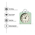 Green  Alarm Clock with Square Metal Case