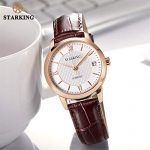 STARKING Watch Women Burgundy Self Wind Automatic