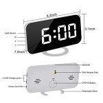 LED Mirror Electronic Clock Snooze Mode