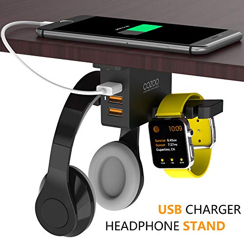 iWatch Stand Smart Watch Charging Dock Headphone Stand with USB Charger