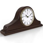 Mantel Clock, Wooden Mantle Clock for Living Room Décor