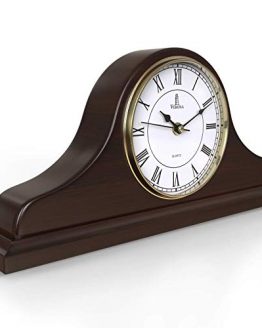 Mantel Clock, Wooden Mantle Clock for Living Room Décor
