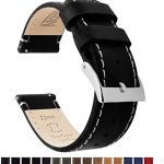 20mm Black/Linen BARTON Quick Release Top Grain Leather