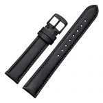 WOCCI 22mm Watch Bands, Black Vintage Leather