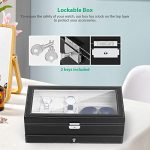 TomCare Upgraded Watch Box Watch Case Jewelry for Men Women