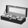 Glass Topped 6-Slot Watch Box