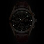 LIGE Mens Watches Leather Analog Quartz Watch Men