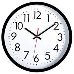 Lumuasky Black Wall Clock, Silent Non-Ticking 12 Inch
