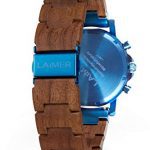 LAiMER Wooden Watch with Luminous Hands, 24h Display
