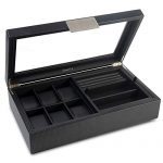 Glenor Co Valet Jewelry Box Large Glass Lid