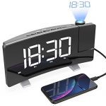 White LightBiz Projection Alarm Clock