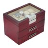 TimelyBuys Luxury 30 Cherry Wood Watch Box Display Case