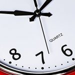 Bernhard Products Retro Wall Clock 9.5 Inch Red Kitchen