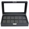 Mantello Watch Box Glass Lid Window on Carbon Fiber Case
