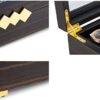 Glenor Co Wooden Watch Box Case with Gold Buckle Legs