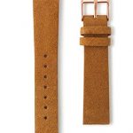 Wristology 18mm Camel Suede Leather Quick Release Watch Band – Compatible with Smart & Traditional Watches