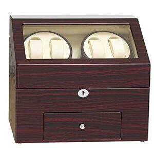 JQUEEN Automatic Wood Watch Winder Display Box