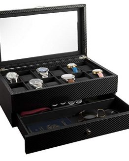 Display Case Organizer Watch Box 12 Watch Slots