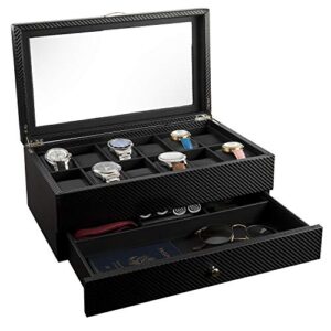 Display Case Organizer Watch Box 12 Watch Slots