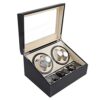 Watch Winder Display Box Automatic Leather Wood