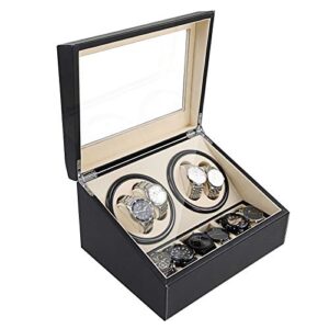 Watch Winder Display Box Automatic Leather Wood