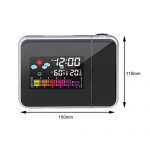 Rumfo Projection Alarm Clock, Smart LCD Display LED