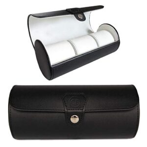 Vegan Leather Travel Watch Case Roll Organizer