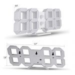 LED Digital Desk Clock, Table Wall Clocks 9.7” Brightness