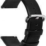 Quick Release Genuine Leather Watch Strap 20mm Black