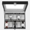SONGMICS 10-Slot Watch Box, Faux Leather Watch Case