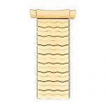 Watch Band Gold Speidel Curved End with No Clasp